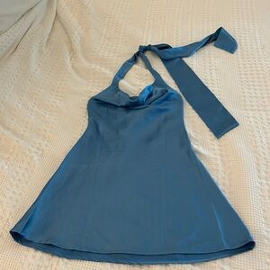 Light blue float halter dress